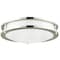 Energetic Lighting 14'' LED Ceiling Light Brushed Nickel Round Double Ring Flush Mount 3 Color Adjustable Dimmable FMB01R17E93050-TF-BN - alternate 1